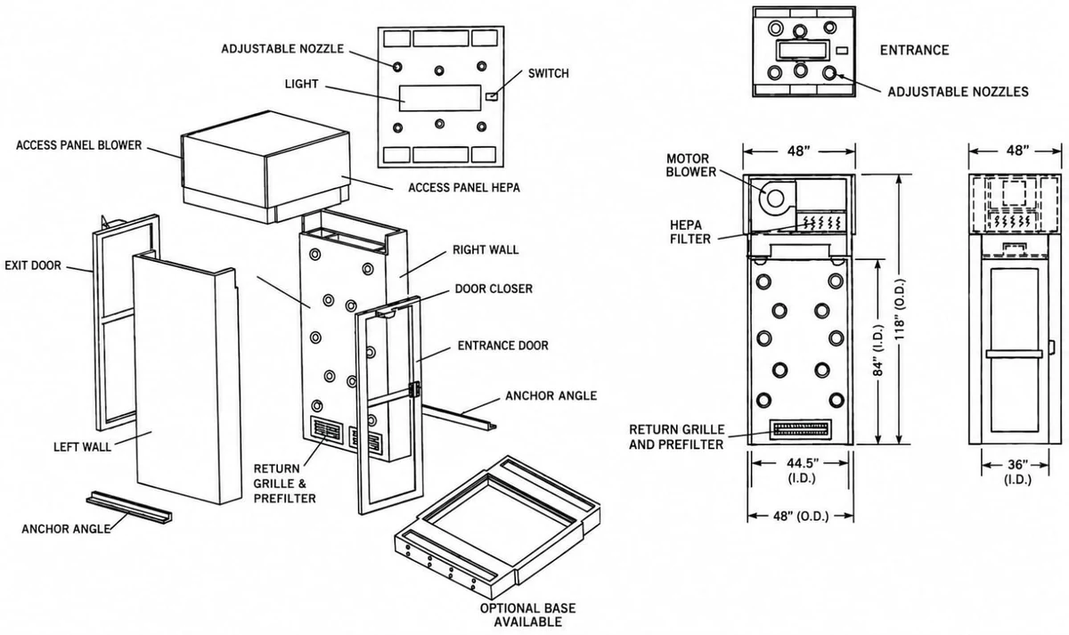 Air Shower Construction