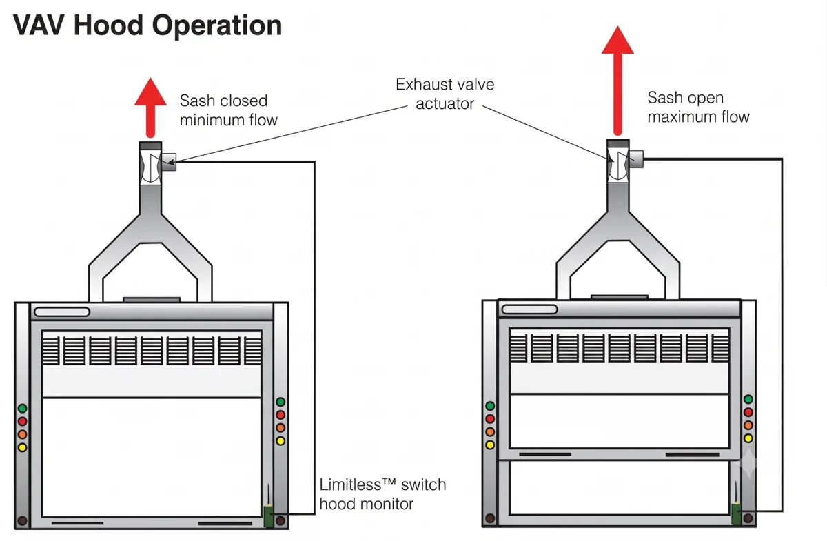 Variable Air Volume Hood Operation