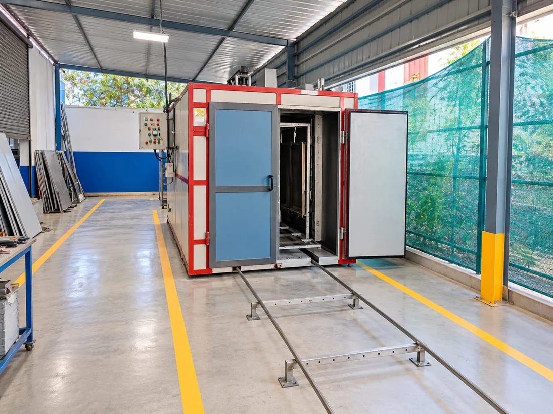 Industrial equipment in the production area