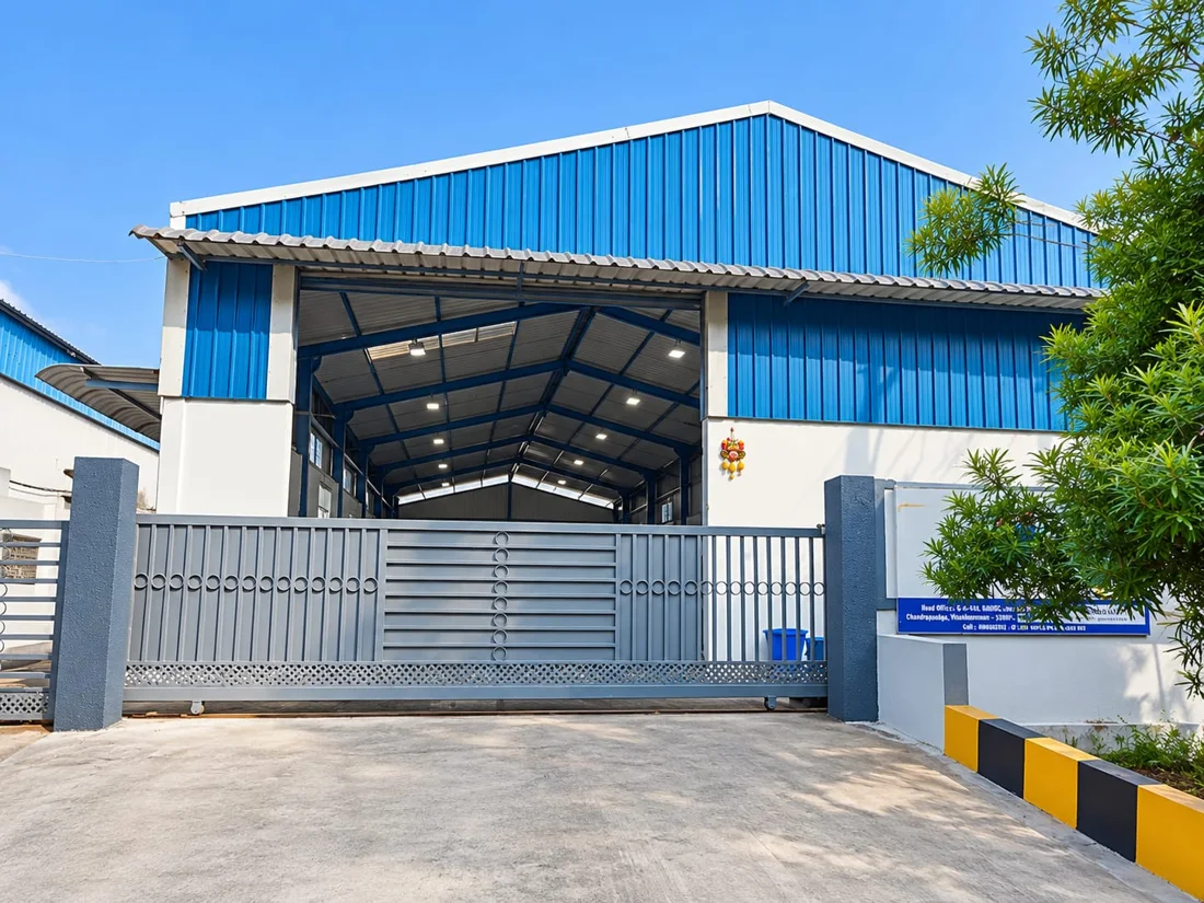Exterior of the workshop building